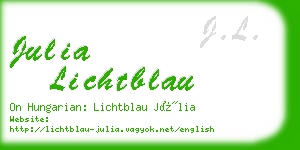 julia lichtblau business card